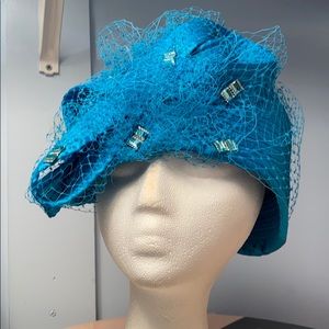 Stunning Blue Ladies Upscale Church Hat